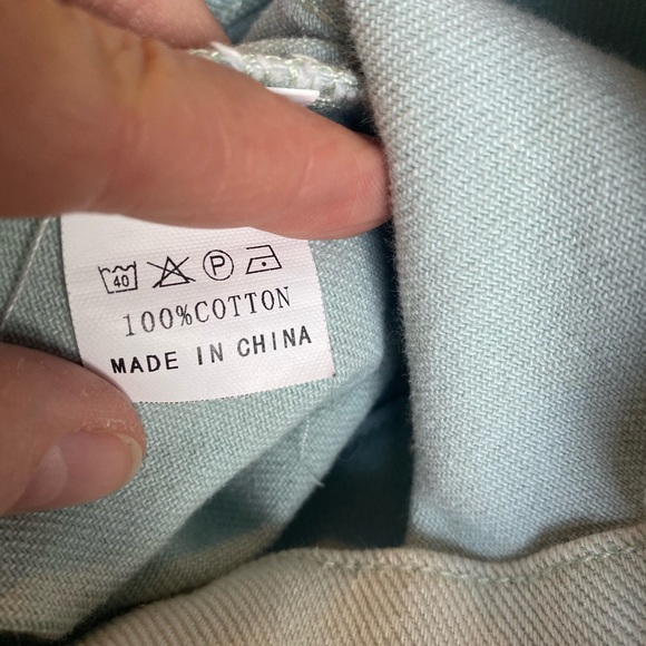 MISS SPARKLING Pastel Pink & Blue Two Tone Denim Jacket Size 2XL - Picture 9 of 11